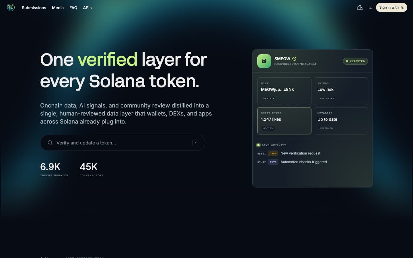 Jupiter Verified homepage